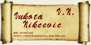 Vukota Nikčević vizit kartica